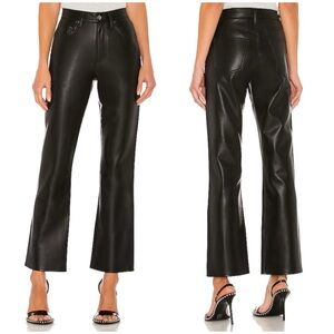Flaw AGOLDE Recycled Leather Relaxed Boot Pant in Detox Size 27